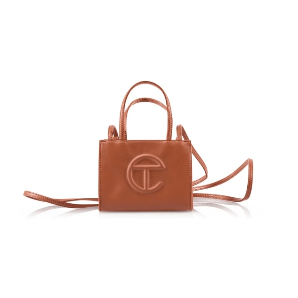 Telfar Tan Small Shopping Bag With Logo Dust Bag (NWT) - Picture 1 of 11